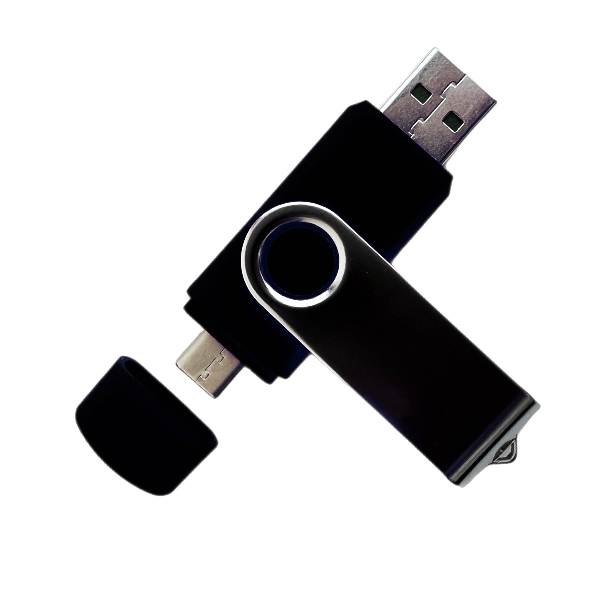 Флешка 104 OTG Type-C, пластик, 16 ГБ, черная
