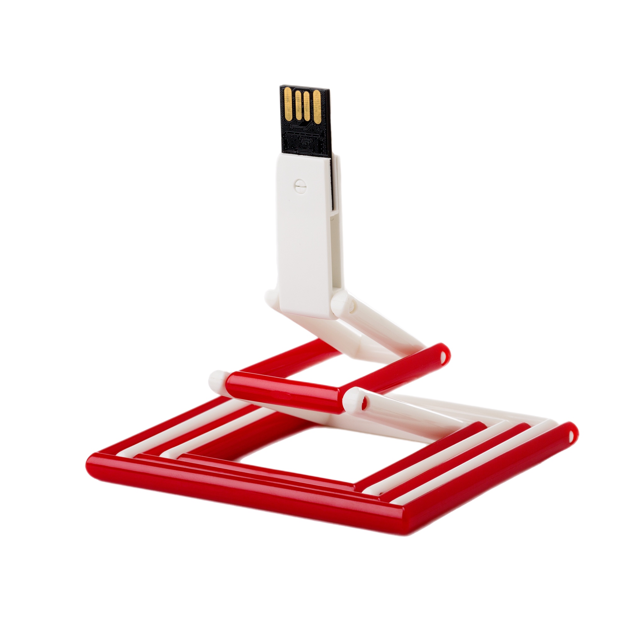 USB-флешка модель 119, (USB 2.0),  объем памяти 64 GB, цвет белый/красный