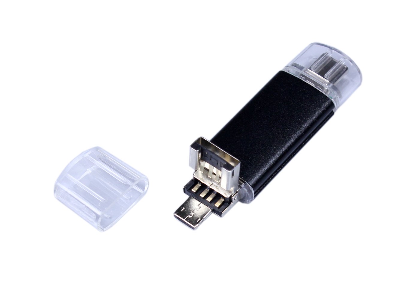 Флешка 120 OTG 3in1, пластик, 32 ГБ, черная