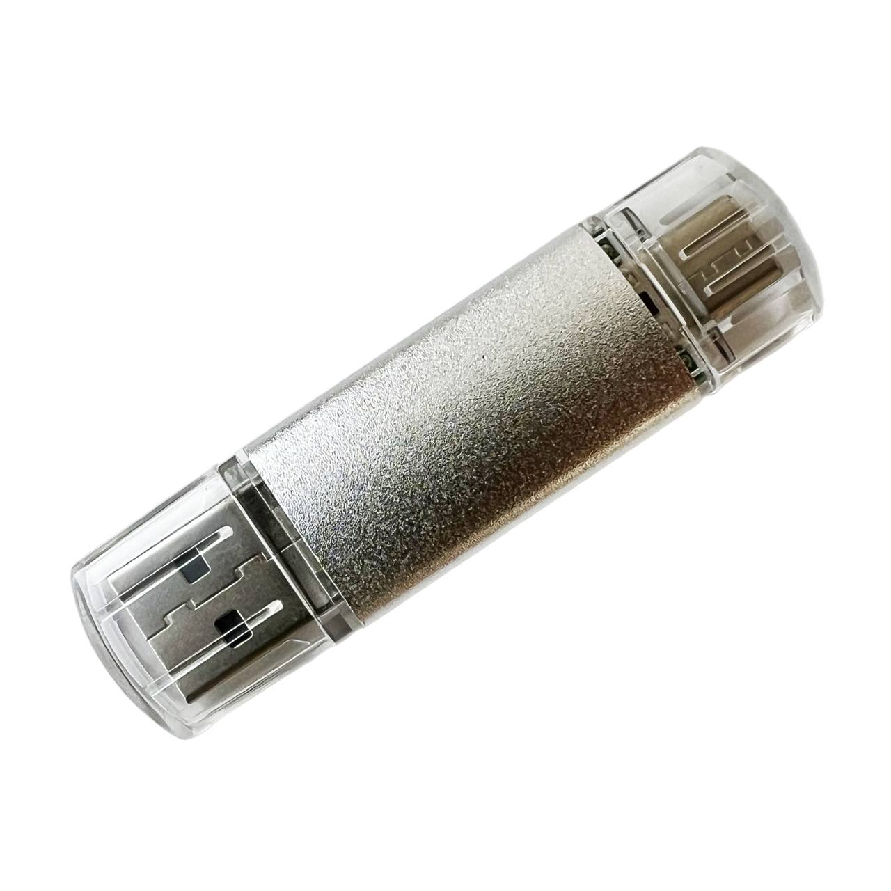 USB-флешка модель 120 OTG 2в1 TypeC (2.0), объем памяти 16 GB, цвет серебро