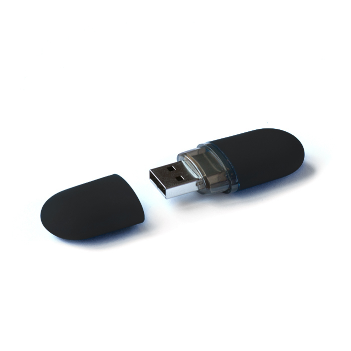 USB-флешка модель 184 Soft Touch, (USB 2.0), объем памяти 4 GB, цвет черный