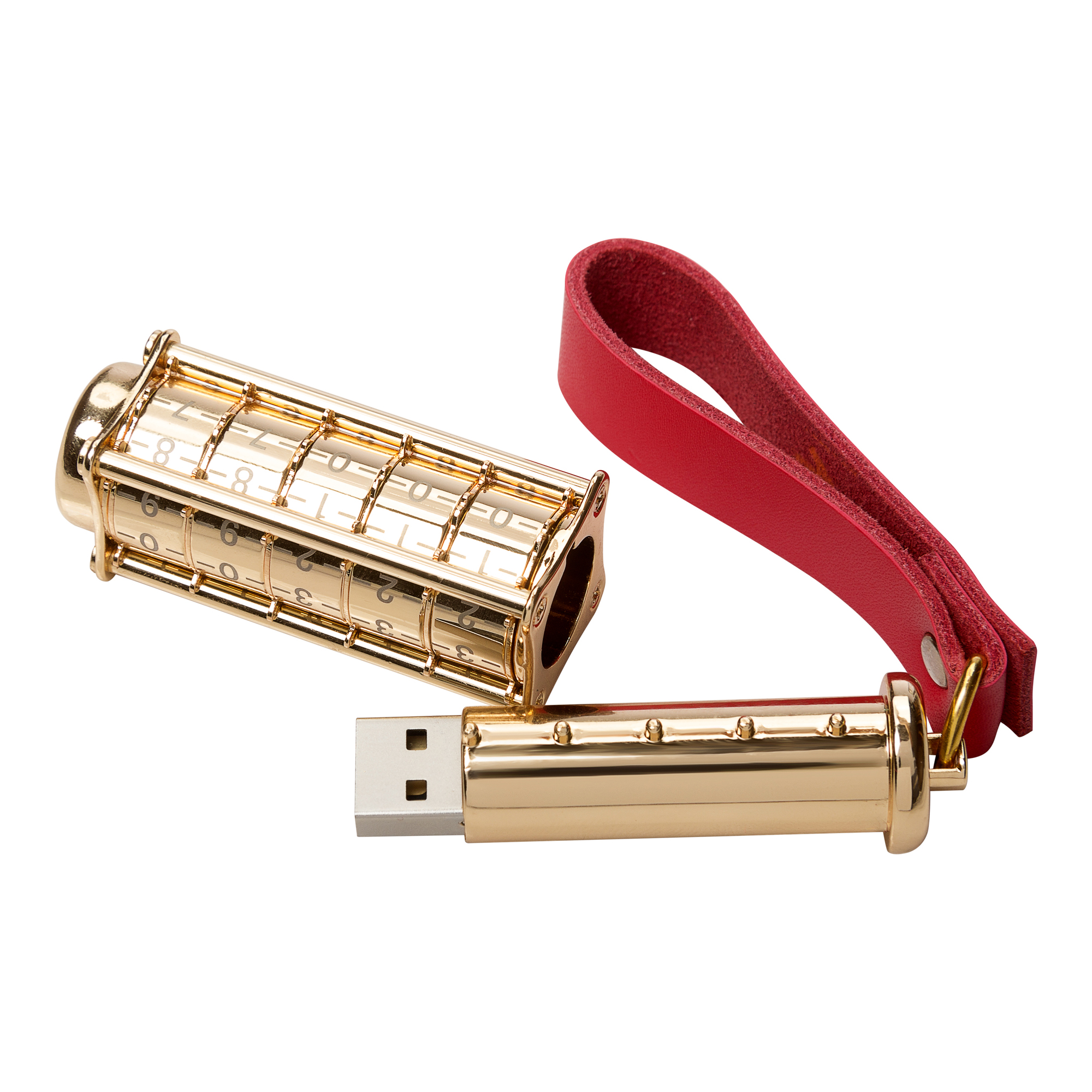 Флешка 319 Gold, металл, 128 ГБ, золото