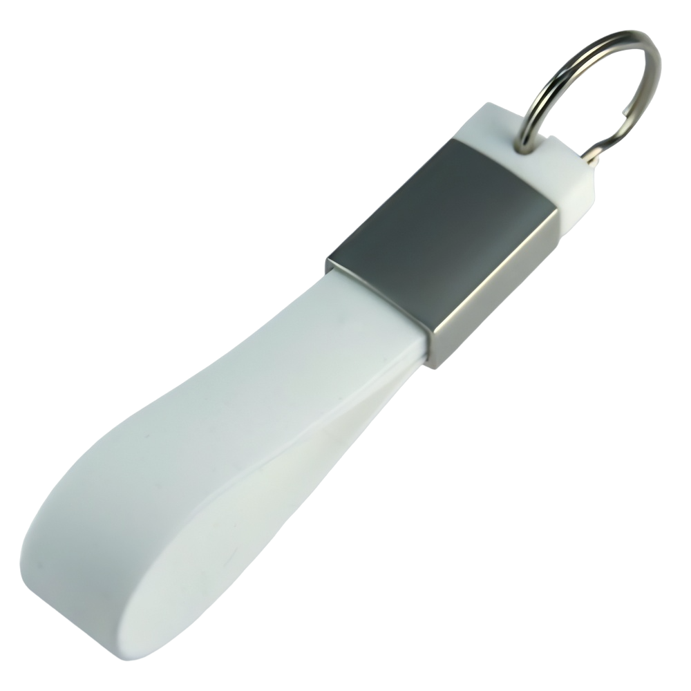 Флешка 1087, силикон, 2 ГБ, белая